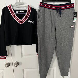 Fila Grey Sweatshirt & Pants Set